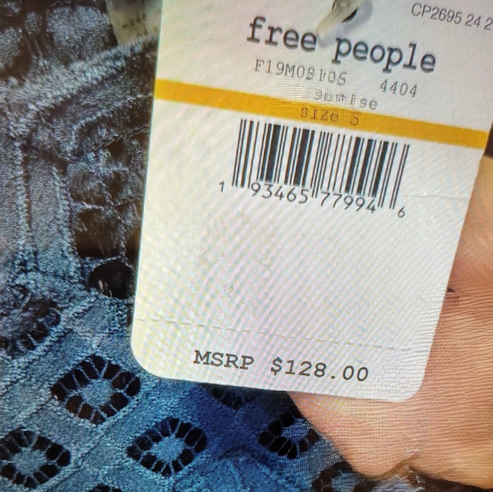 NEW Free People Adella Maxi Dress Dark Blue S - Picture 9 of 11